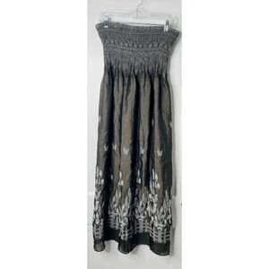 Strapless Maxi Dress OS Boho Hippie Y2K Fairycore Cottagecore Smock Festival Art